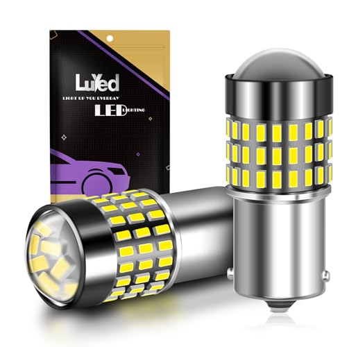 LUYED 1156 LED Bulb 1800Lumens Super Bright 3014 78-EX Chipsets 1156 1141 1003 7506 LED Bulbs Used for Back Up Reverse Lights,Brake Lights,Tail Lights,Rv lights,Xenon White,Pack of 2 - Image 1