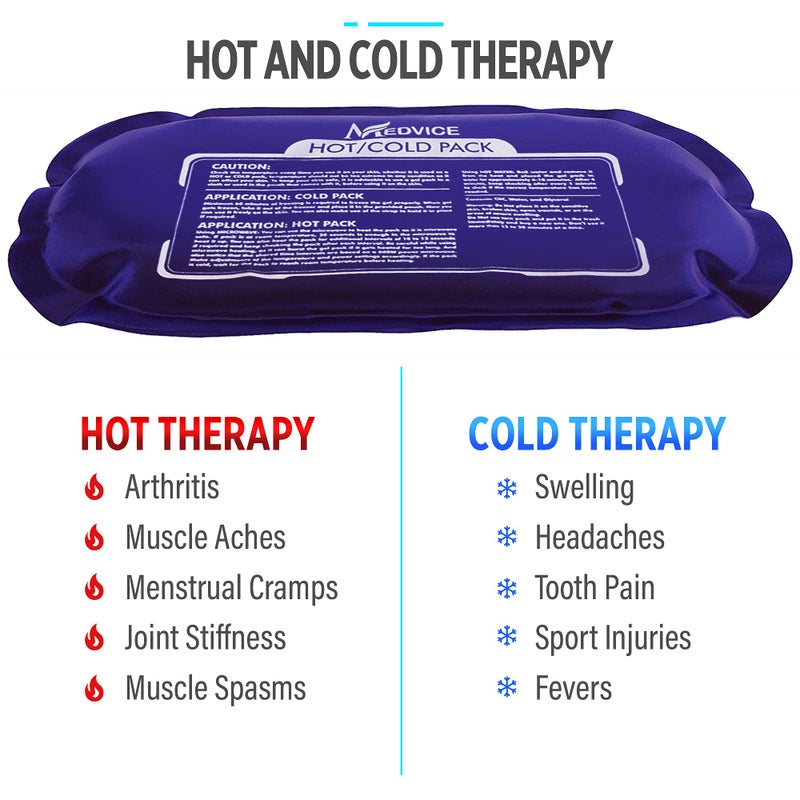medvice Reusable Hot and Cold Ice Packs for Injuries (3-Piece Set), Joint Pain, Muscle Soreness and Body Inflammation - Reusable Gel Wraps - Adjustable & Flexible for Knees, Back, Shoulders, Arms and Legs - Image 2