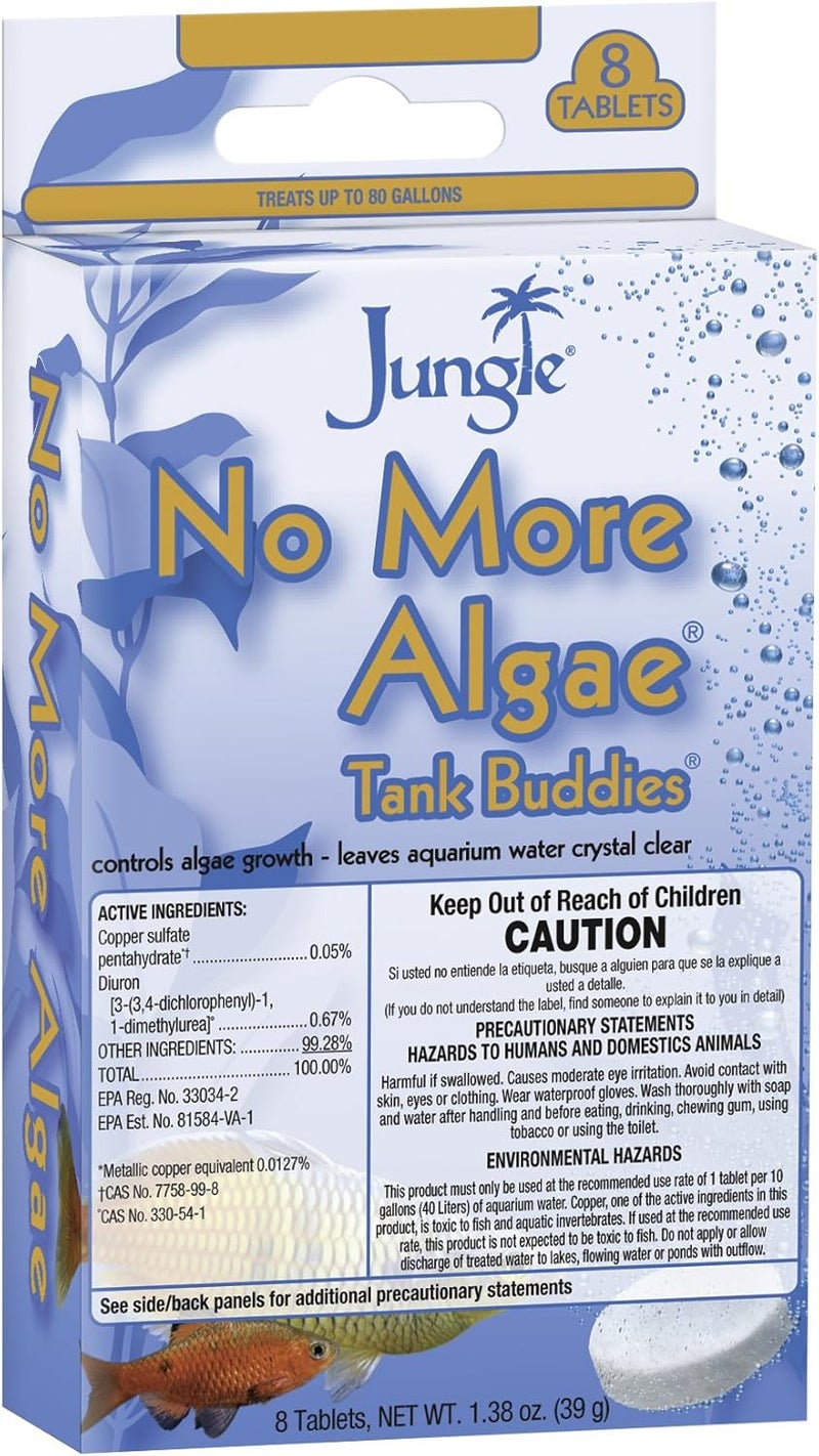 Jungle No More Algae Tank Buddies Water Clarifier Tablets - 8 Count