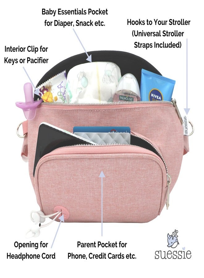 Suessie Fanny Pack Diaper Bag - with Baby Changing Pad & Waterproof Wipes Pocket - Stroller Organizer - Image 2