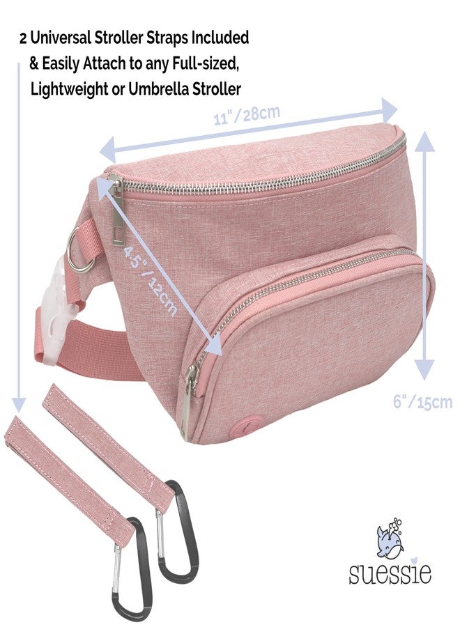 Suessie Fanny Pack Diaper Bag - with Baby Changing Pad & Waterproof Wipes Pocket - Stroller Organizer - Image 4
