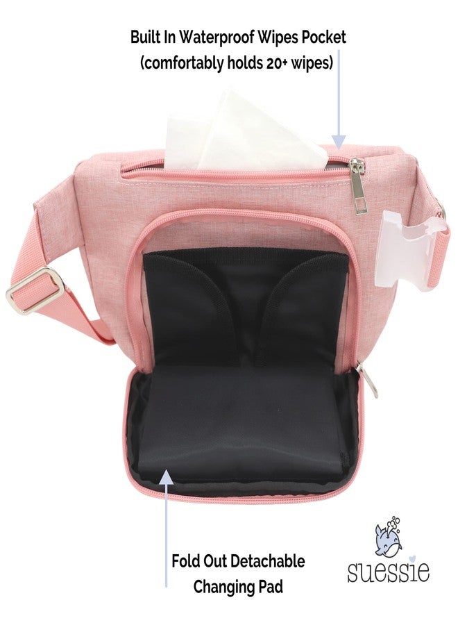 Suessie Fanny Pack Diaper Bag - with Baby Changing Pad & Waterproof Wipes Pocket - Stroller Organizer - Image 3