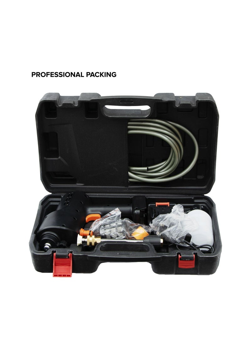 TBS DESIGN Cordless Electric Pressure Washer Pump Car Cleaning Kit,DC 12V 200W 30Bar Lithium Battery High Pressure Portable Handheld Car Cleaning Device,Extension Bar,Garden/Outdoor Cleaner Tool - Image 5