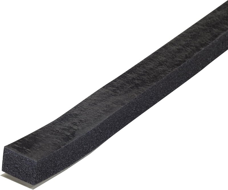 M-D Building Products Premium Weather-Strip - 1/2 in W X 10 Ft L X 3/8 in T, Black Rubber Foam Seal - Image 1