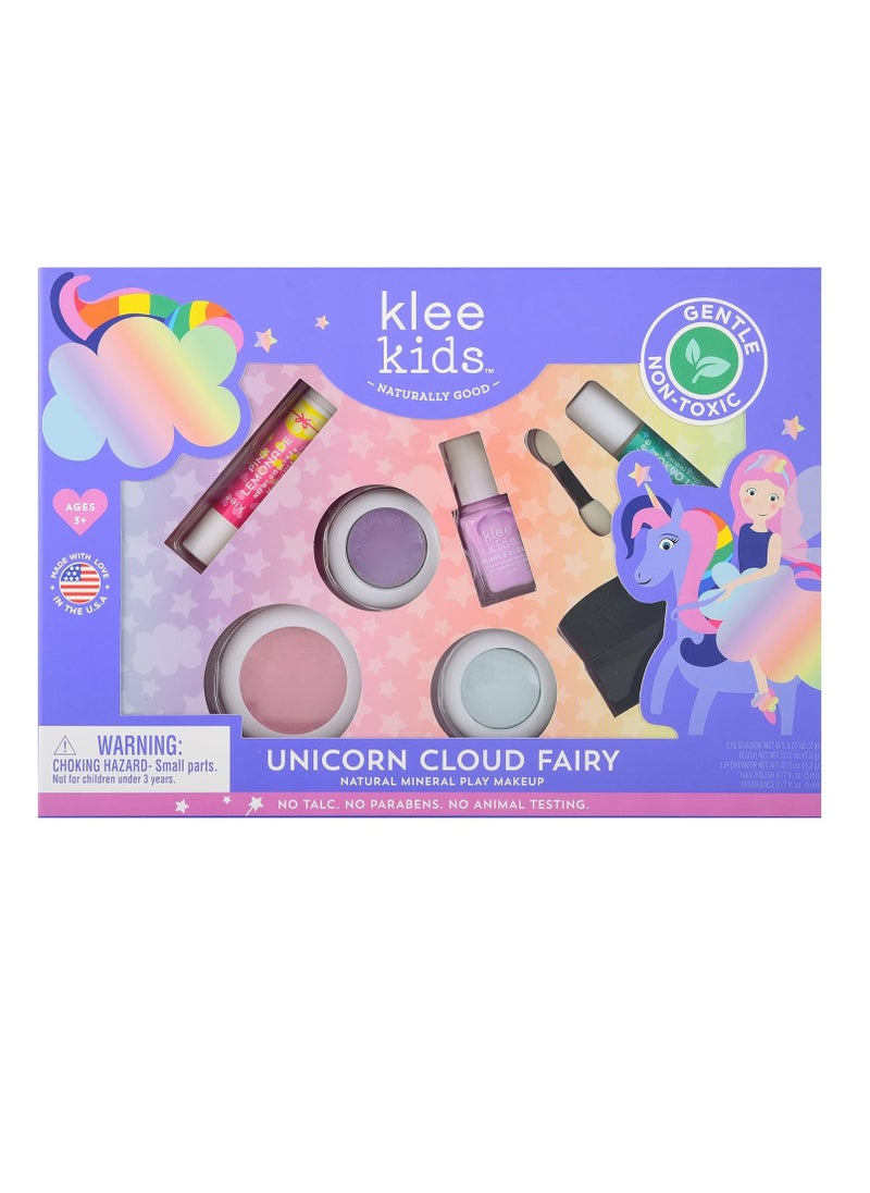 klee kids - Luna Star Naturals Klee Kids Deluxe Play Makeup Kit. Gentle and Non-Toxic. Made in USA. (Unicorn Cloud Fairy) - Image 1