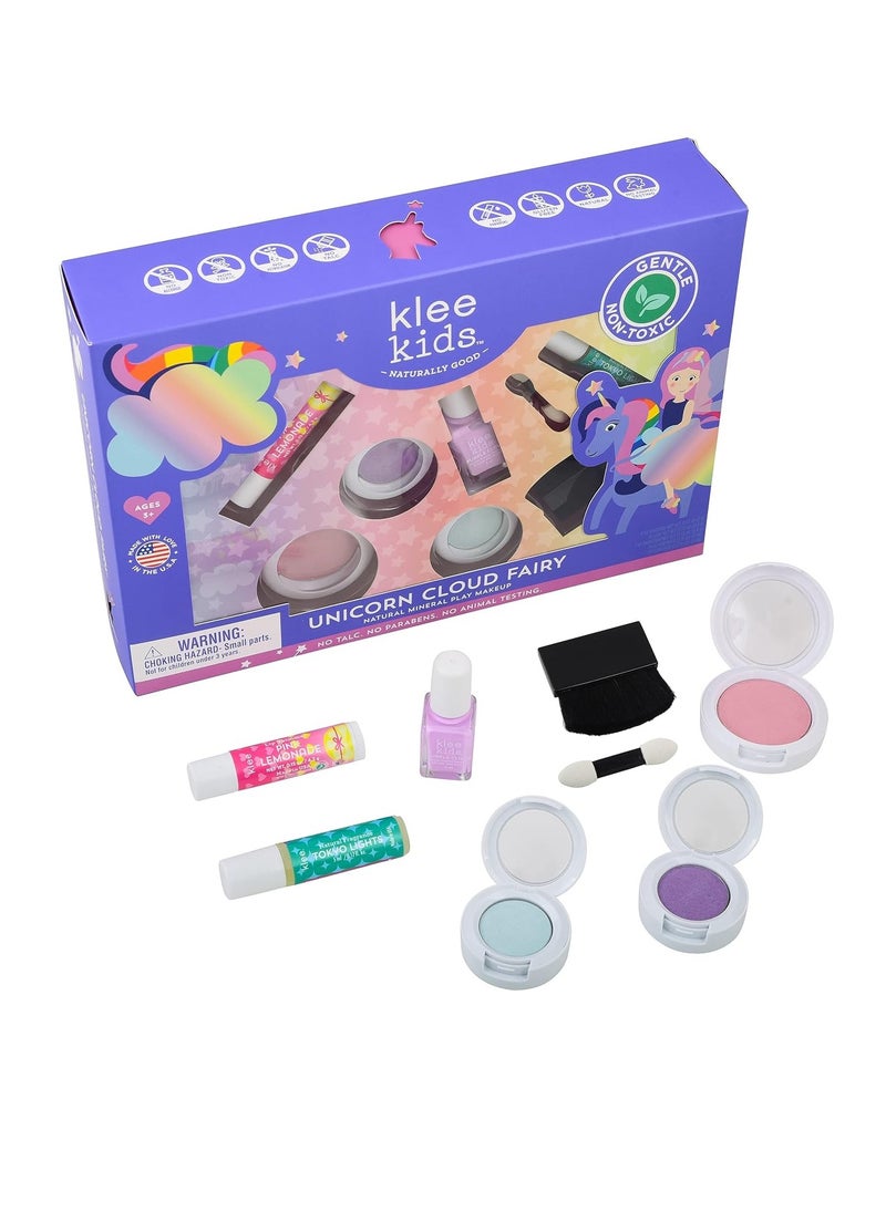 klee kids - Luna Star Naturals Klee Kids Deluxe Play Makeup Kit. Gentle and Non-Toxic. Made in USA. (Unicorn Cloud Fairy) - Image 1