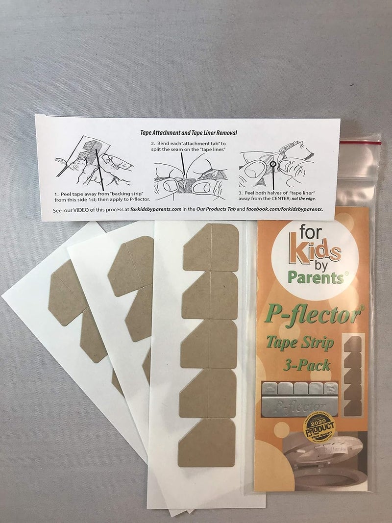 FLECTOR ® Replacement Tape (3- Pack) - to Keep Your Urine Guard/Pee Splash Guard Attached to The Toilet Seat for Potty-Training Kids, Adults, Seniors & Special Needs Individuals - Image 1