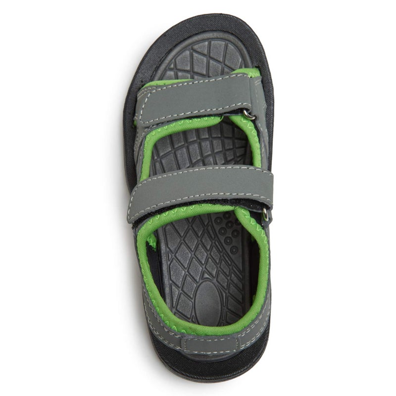 Skysole Boys Double Adjustable Strap Lightweight See More Colors Sizes Slippers, Lime, 5-6 Toddler - Image 5