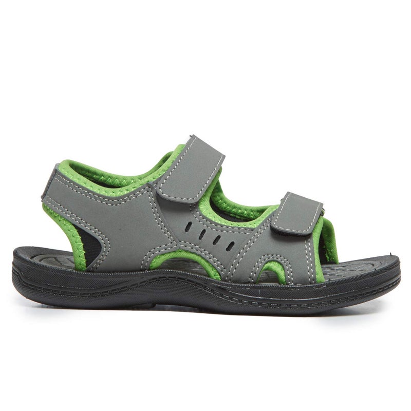 Skysole Boys Double Adjustable Strap Lightweight See More Colors Sizes Slippers, Lime, 5-6 Toddler - Image 2