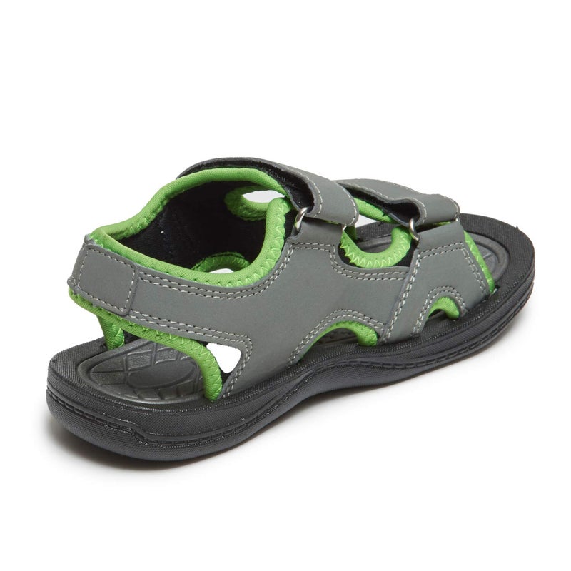 Skysole Boys Double Adjustable Strap Lightweight See More Colors Sizes Slippers, Lime, 5-6 Toddler - Image 4
