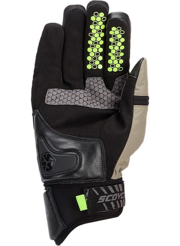 Ebakbak - Motorcycle Gloves Leather and Cordura Reflective Waterproof Special Inner Membrane Resistant Motor Gloves - Image 1