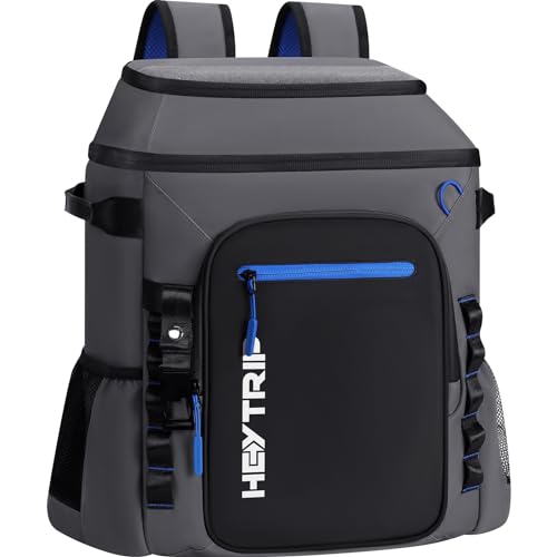 Heytrip Cooler Backpack 54 Cans Insulated Cooler Bag, Keep Freeze for 20 Hours, Waterproof & Leak-Proof Cooler with Multi-Compartments(Gray) - Image 1