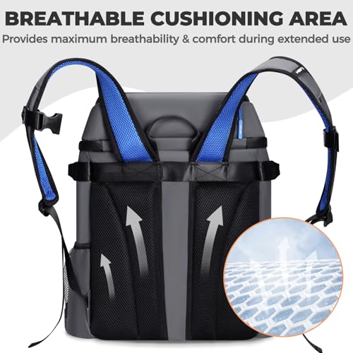 Heytrip Cooler Backpack 54 Cans Insulated Cooler Bag, Keep Freeze for 20 Hours, Waterproof & Leak-Proof Cooler with Multi-Compartments(Gray) - Image 3