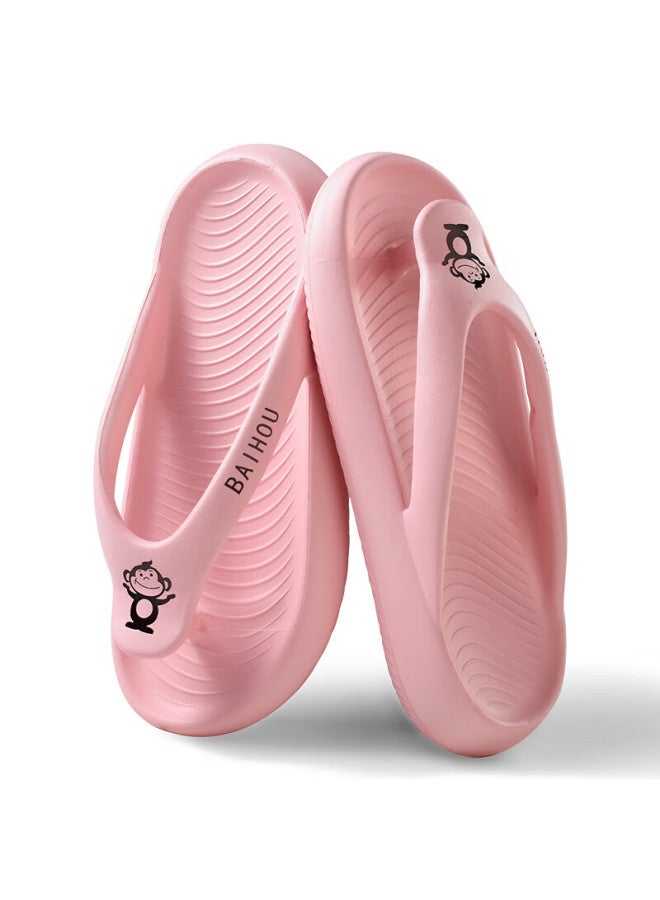 Baihou Summer Flip-flops For Men And Women Students, Soft-soled Thick Indoor Sandals, R-18 Pink, Size 38-39 - Image 4