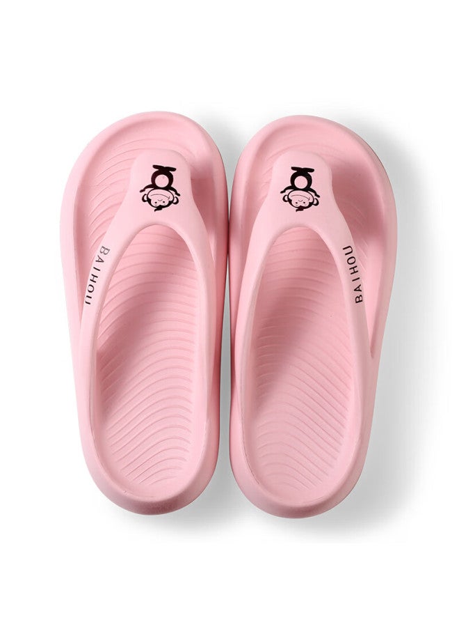 Baihou Summer Flip-flops For Men And Women Students, Soft-soled Thick Indoor Sandals, R-18 Pink, Size 38-39 - Image 5
