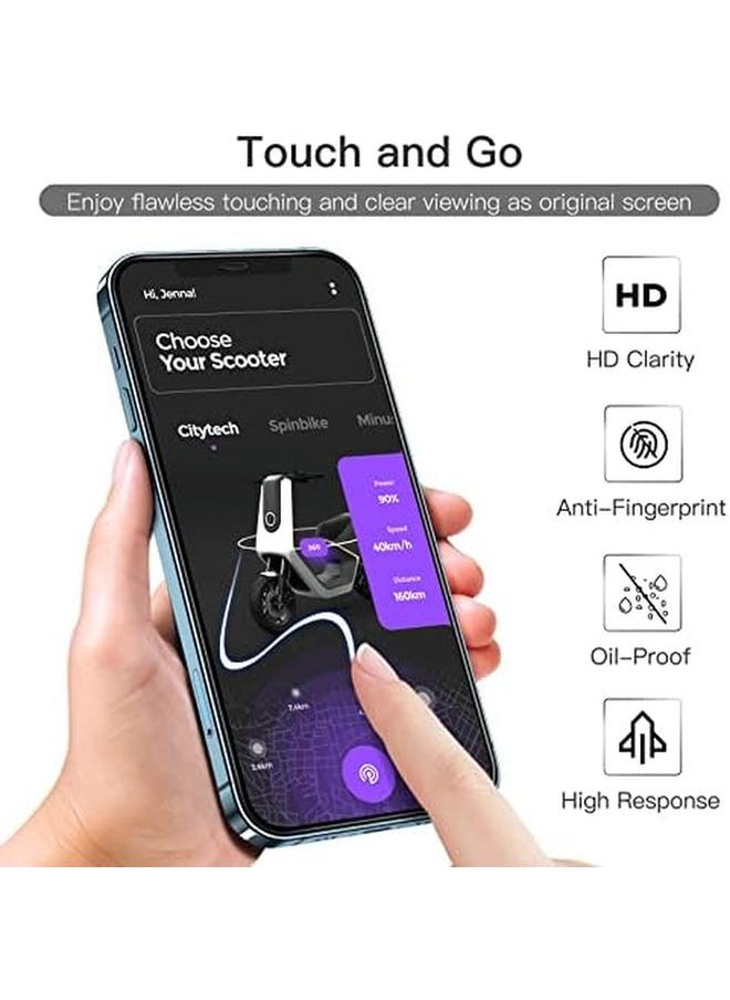 Jetech Full Coverage Screen Protector For Iphone 12 Pro Max 6.7 Inch Black Edge Tempered Glass Film With Easy Installation Tool Case Friendly Hd Clear 3 Pack  - Image 5