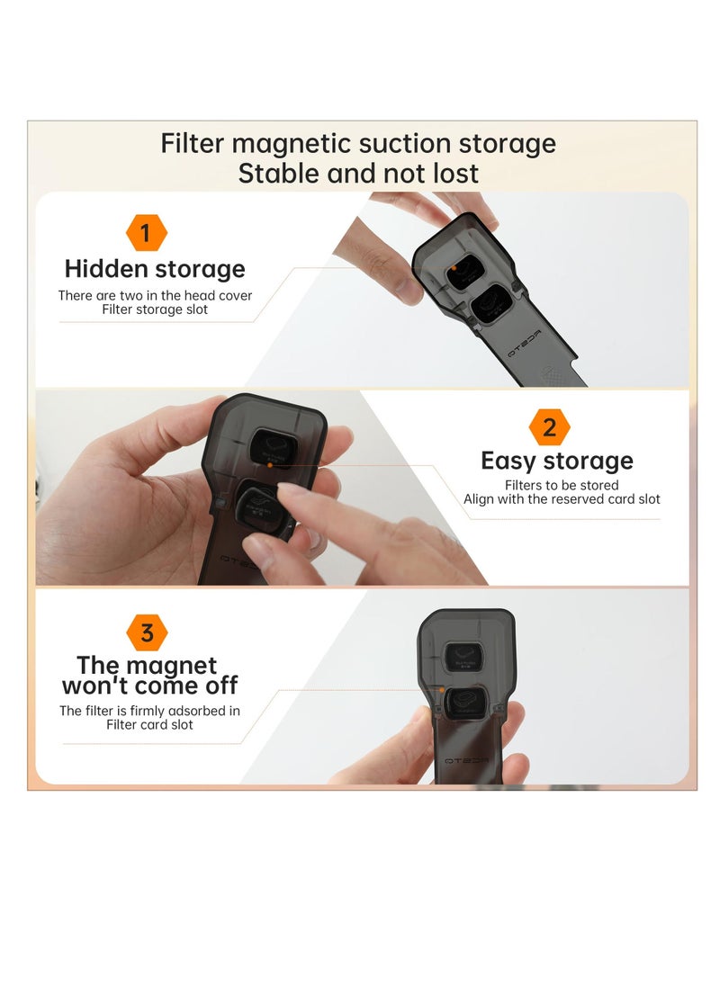 Generic - Protect Case Compatible with DJI Osmo Pocket 3, All Weather Waterproof Protective Case, with Controller Wheel Accessories,  Portable Hard OSMO Pocket 3 Case Storage Mount with Secure Finger Strap - Image 1