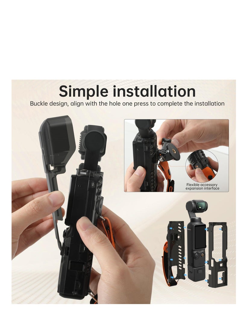 Generic - Protect Case Compatible with DJI Osmo Pocket 3, All Weather Waterproof Protective Case, with Controller Wheel Accessories,  Portable Hard OSMO Pocket 3 Case Storage Mount with Secure Finger Strap - Image 1