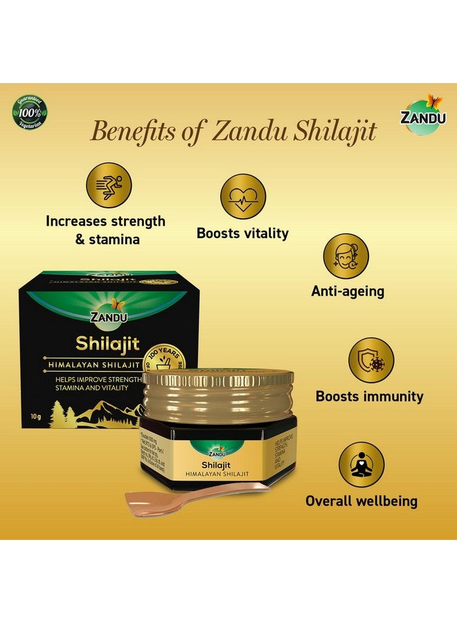 Zandu Pure Himalayan Shilajit Resin| Natural & Ayurvedic| Helps Enhance Strength & Stamina | Maintains Overall Holistic Wellness- 10 g - Image 4