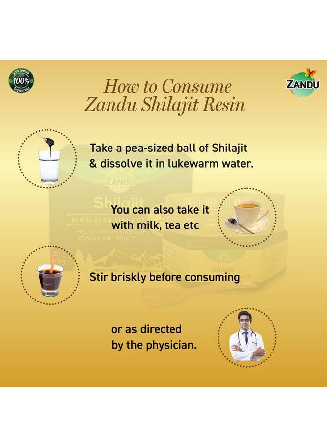 Zandu Pure Himalayan Shilajit Resin| Natural & Ayurvedic| Helps Enhance Strength & Stamina | Maintains Overall Holistic Wellness- 10 g - Image 5