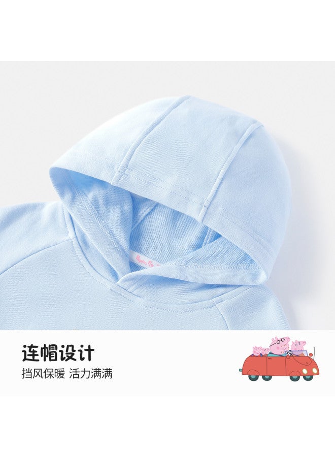 peppa Pig Spring Girls' Comfortable Casual Hooded Sweatshirt Versatile Long-sleeve Baby Hoodie - Image 5