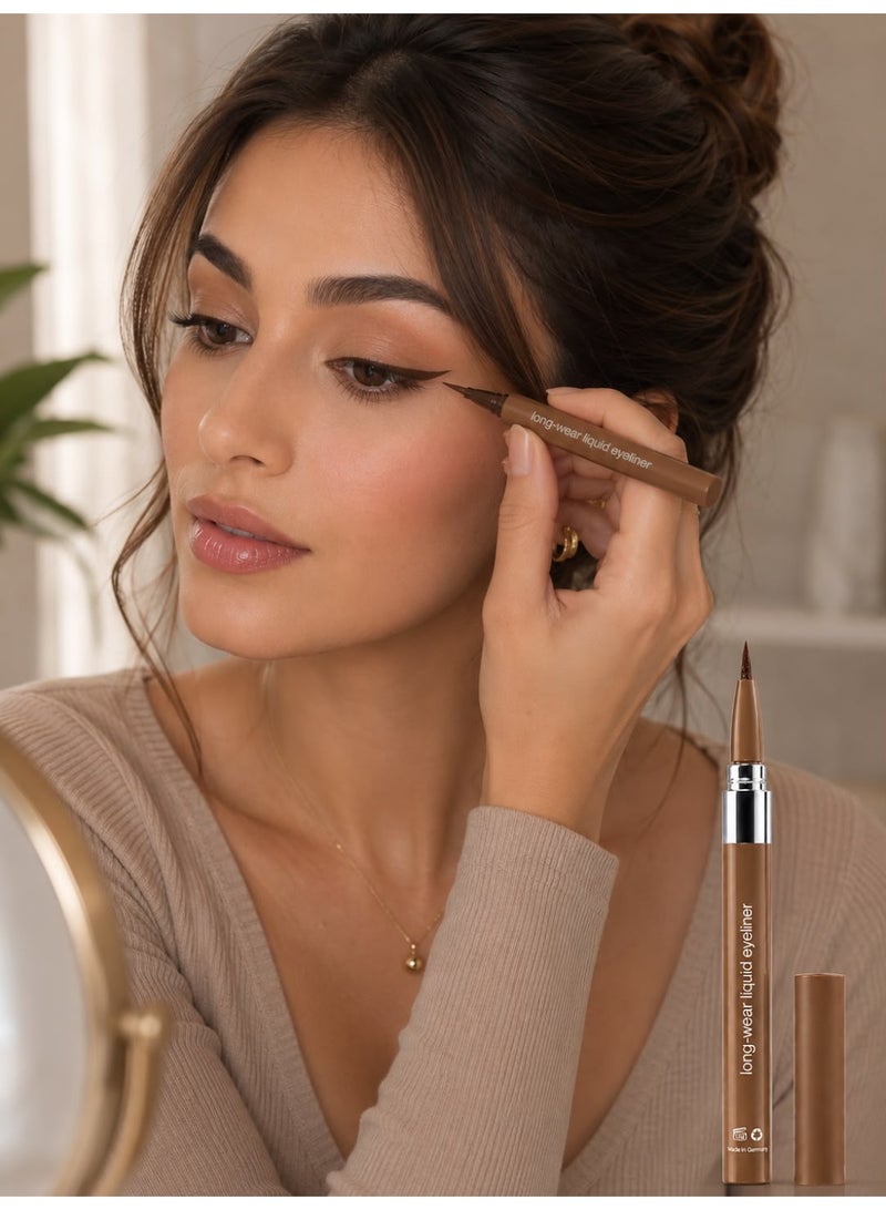 OLIBOLLA 360 ANGLE EYELINER WATERPROOF LIQUID - shade 02 Brown - 0.85ml - Image 4