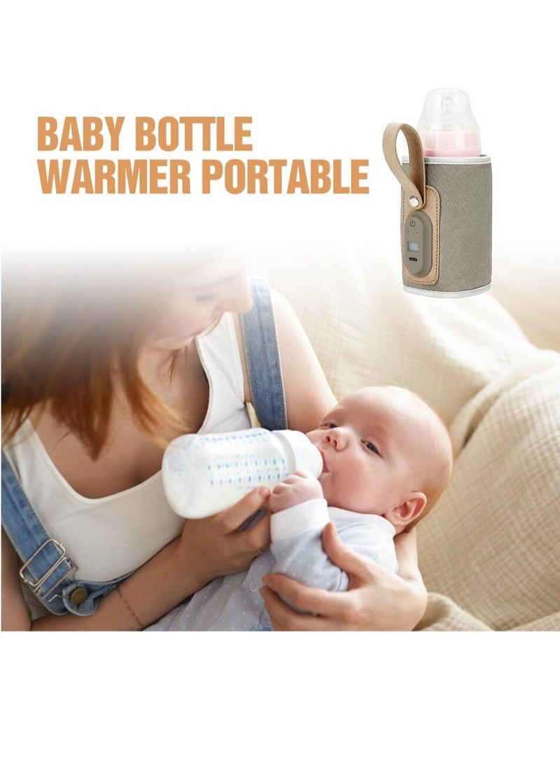 Portable Baby Bottle Warmer with Temperature Display Adjustable Insulation Cover for Milk Heating and Food Warmer - Image 2