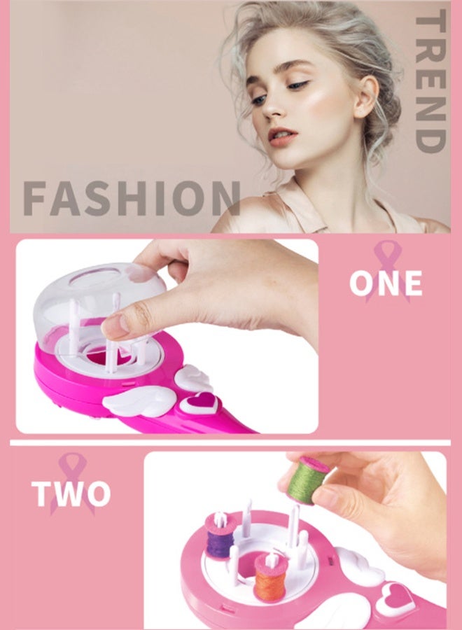 DUNISO آلة جدل شعر الأطفال DIY آلة جدل شعر كهربائية أوتوماتيكية أداة جدل شعر محمولة آلة لف الشعر آلة جدل شعر إبداعية مجموعة أدوات تصفيف مناسبة للفتيات المراهقات من 5 إلى 15 عامًا - Image 5