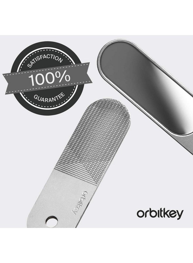 Orbitkey Nail File & Mirror For Key Organizer Or Key Ring Add On 2In1 Compact Beauty Tool Nail File & Mirror Made With Stainless Steel Slim And Durable - Image 4