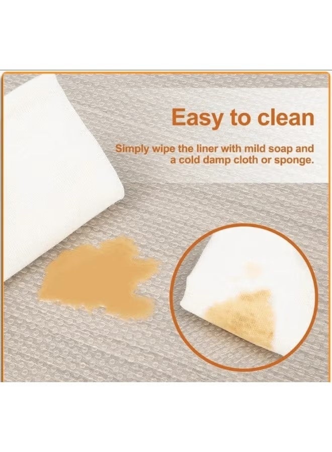 Washable silicone mat roll for kitchen shelves, drawers, cabinets, and desks, made of high-quality materials (10m x 45cm - transparent) - Image 2