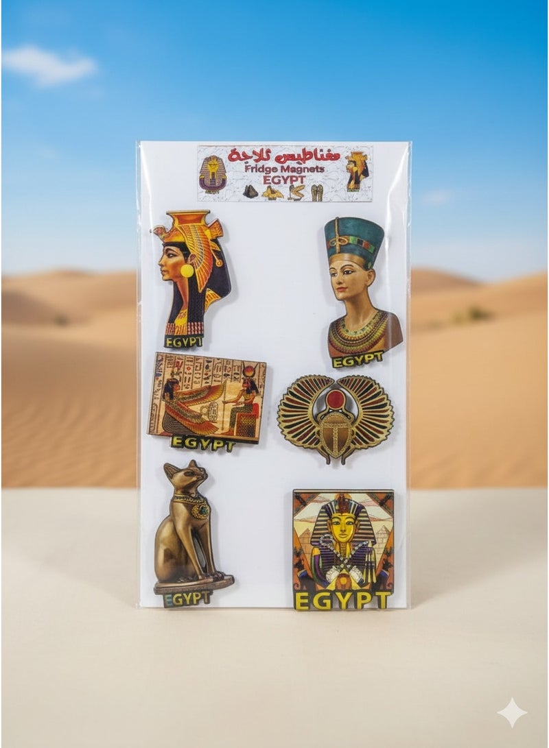 Pharaonic Fridge Magnet Set – Ancient Egyptian Civilization Symbols – Unique Kitchen Decor – Egyptian Souvenir (12 Pieces) Multi-Design & Multi-Color. - Image 3
