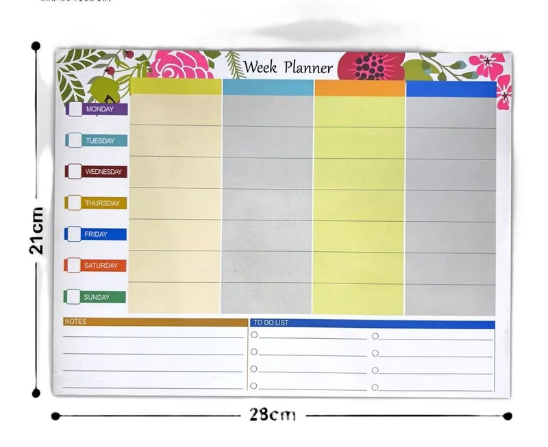 Worison Magnetic Weekly Whiteboard Planner – Reusable Dry Erase to-Do List Board, Includes 1 Paint Pen with Eraser Cap for Notes, Reminders & Schedules (Design-2) - Image 2
