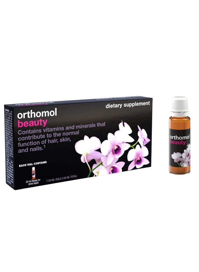 Orthomol جمال، مكملات جمال النساء، إمداد لمدة 7 أيام، يدعم صحة الشعر والبشرة والأظافر، مكمل كولاجين مع إنزيم Q10 - Image 1