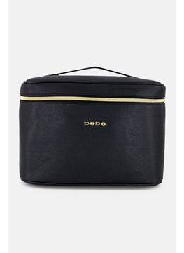 bebe Women Brand Logo Cosmetic Bag, Black  - Image 1