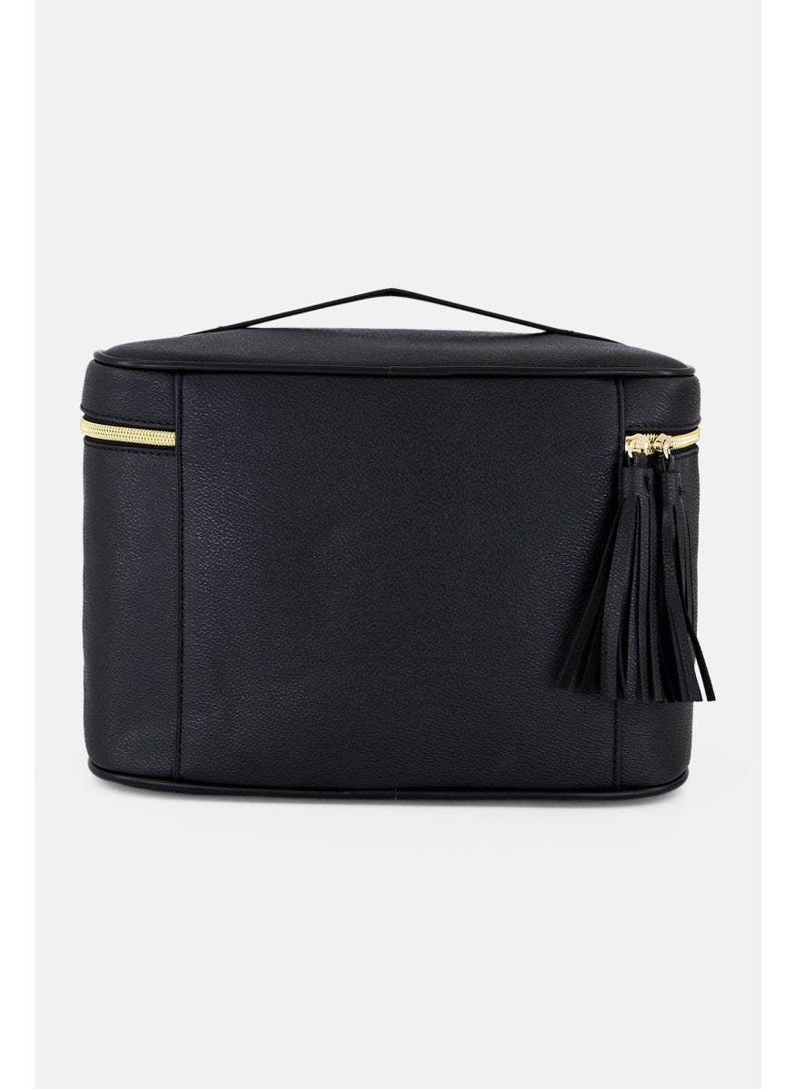 bebe Women Brand Logo Cosmetic Bag, Black  - Image 3