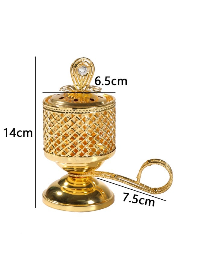Nariele Gold Iron Carbon Fire Aromatherapy Stove Fragrance Insert Handheld Ornament - Image 3