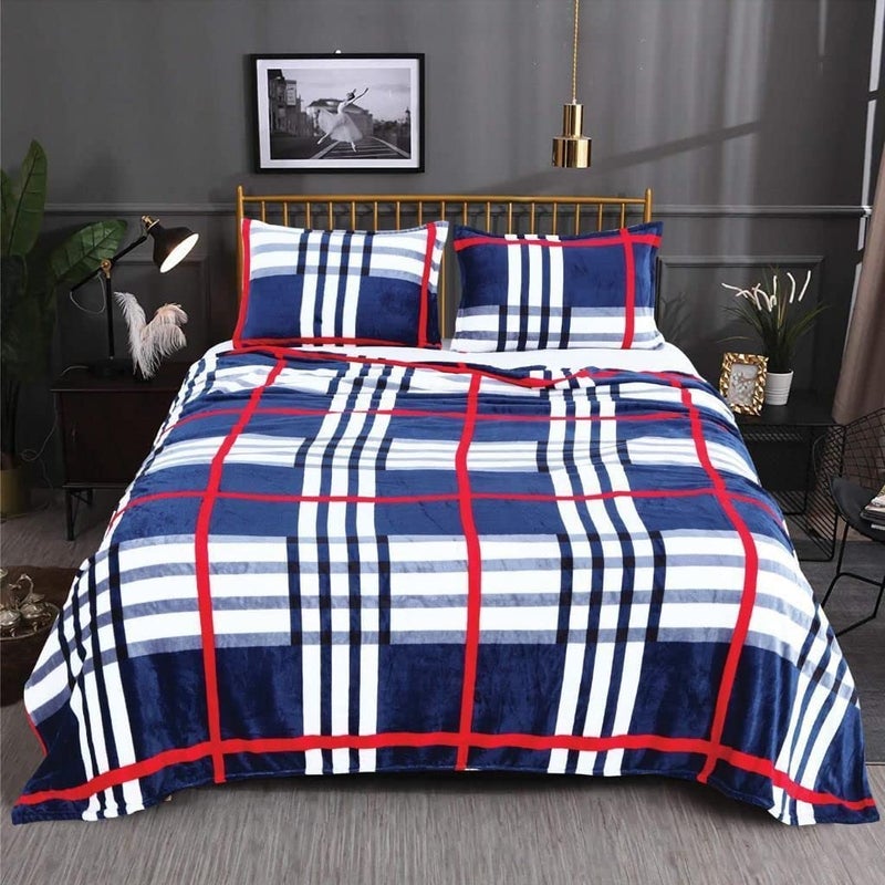 Bezzilish Home Bezzilish Home Super Soft Touch King Size Woolen Velvet Bed Sheet with 2 Pillow Cover Double Bed Size 250 250cm  - Image 4