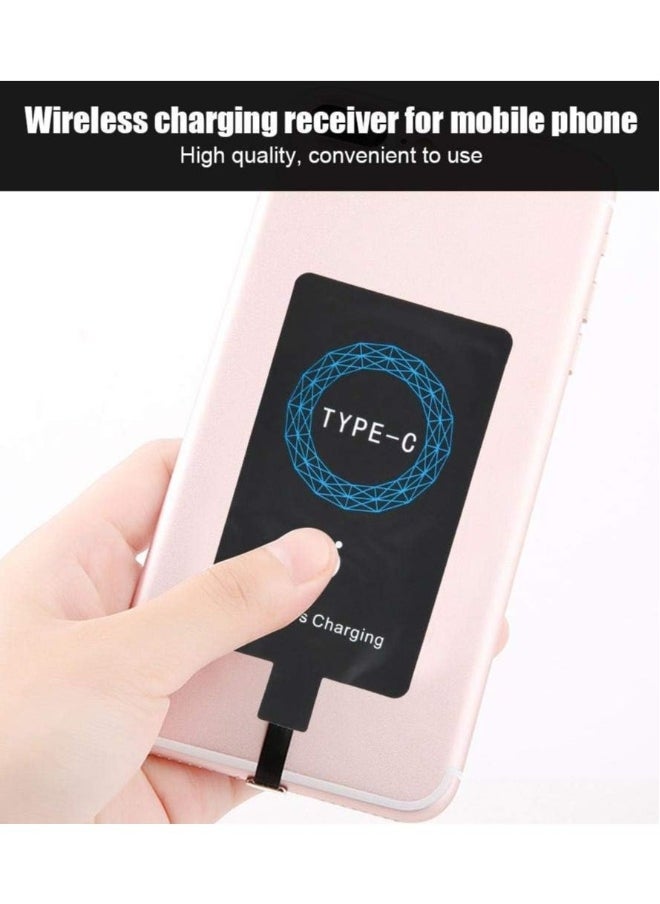 Generic - 2Pcs Type C Adapter with Fast and Smart Microchip Technology, Magic Tag USB C Wireless Charging Receiver Chip for All Type C Cellphones - Image 1