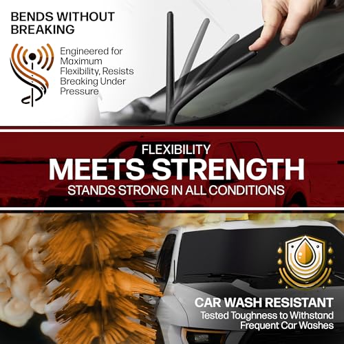 AntennaMastsRus Short Rubber Antenna for GMC Sierra 1500 (2006-2025) - German Engineered with Internal Copper Coil for Enhanced Signal Reception - Car Wash Proof & Easy Install - 6 3/4 Inch - Image 4