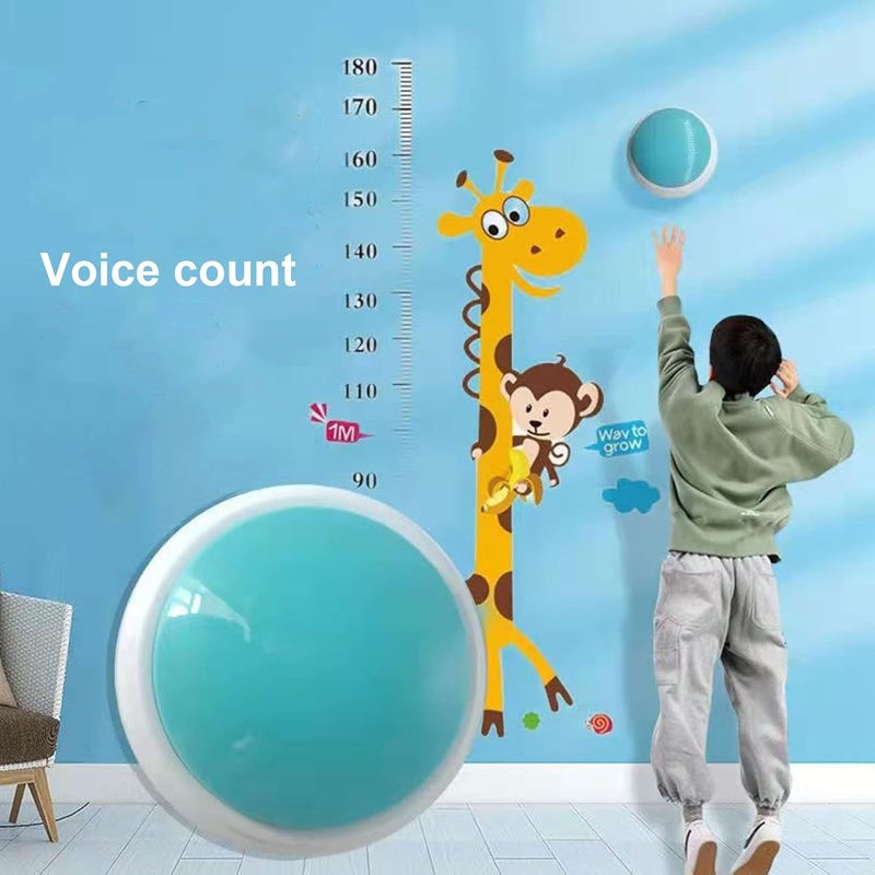 woobles Height Growth Chart High Jump Counter for Children Exercise Toy Intelligent Touch Vertical Jumping Toy Height Growth Training Blue - Image 3