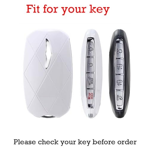 KUNIO Car Key Fob Cover Case Compatible with Hyundai Genesis GV60 GV80 2025 G70 G90 Key Shell PU Leather Key Holder Keychain Key Fob Housing Key Accessories Black - Image 2