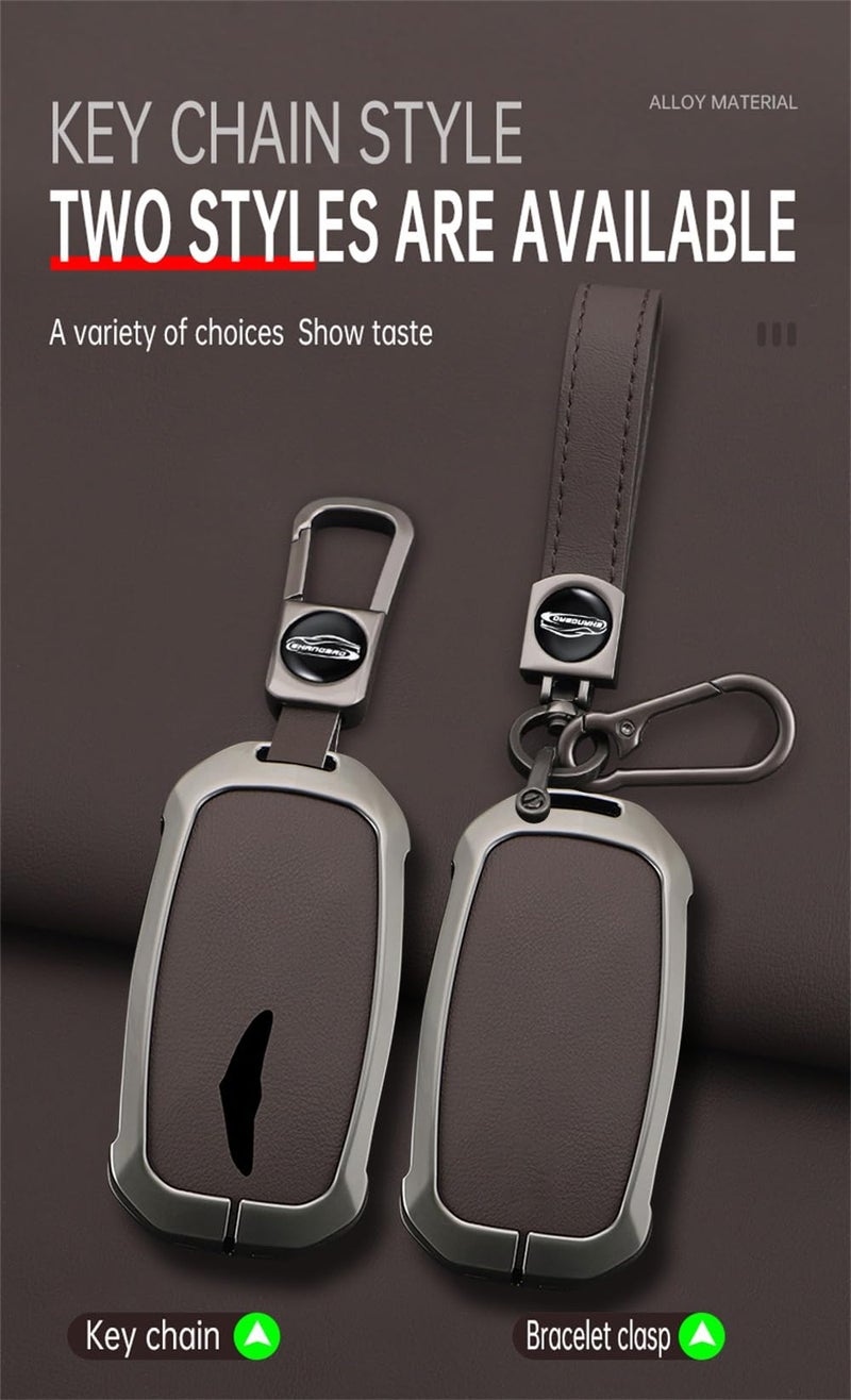 KUNIO Car Key Fob Cover Case Compatible with Hyundai Genesis GV60 GV80 2025 G70 G90 Key Shell PU Leather Key Holder Keychain Key Fob Housing Key Accessories Black - Image 4