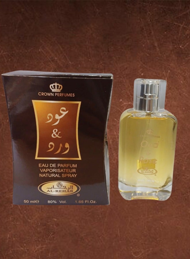 Alrehab Oud And Rose Perfume 50ml EDP - Image 1
