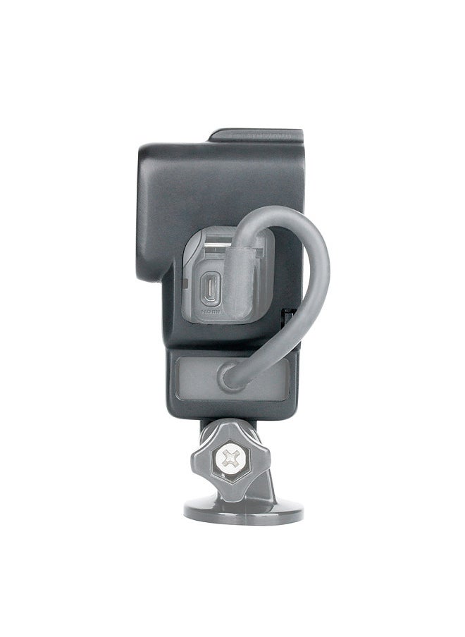 Vlog Case Action Camera Housing Shell Vlogging Cage Frame with Cold Shoe Mount for GoPro Hero 7 6 5 Black for External Microphone & Pro 3.5mm Mic Adapter