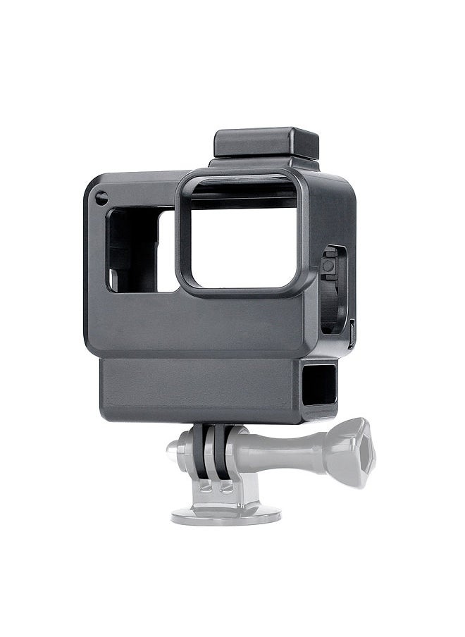 Vlog Case Action Camera Housing Shell Vlogging Cage Frame with Cold Shoe Mount for GoPro Hero 7 6 5 Black for External Microphone & Pro 3.5mm Mic Adapter