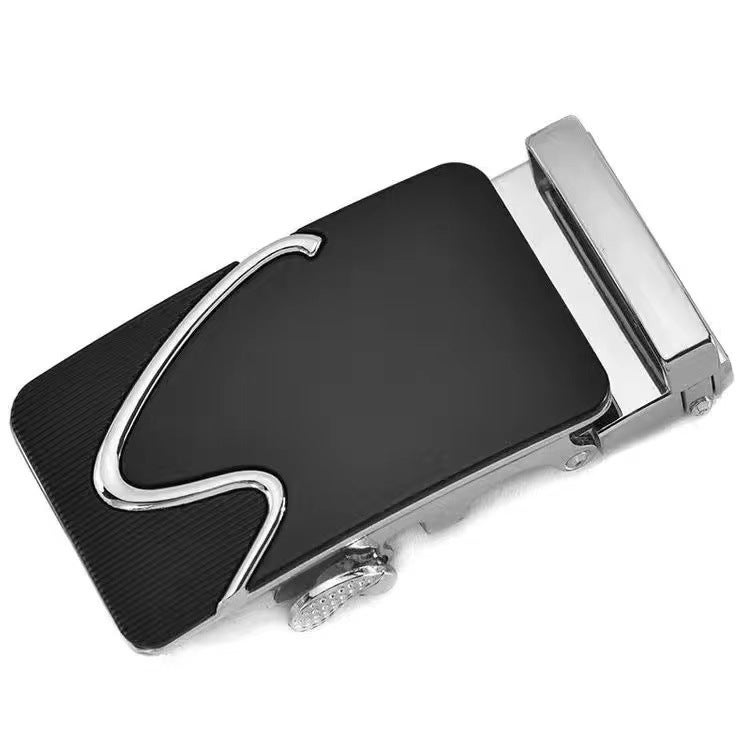 2023 Trendy Mens Alloy Belt Buckle 3.5CM Silver s [without belt] 