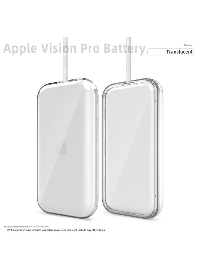 Generic - For Apple Vision Pro Protective Case Transparent TPU AppleVR Head Anti-slip Soft Case-Specifications: VR Battery Case - Image 1