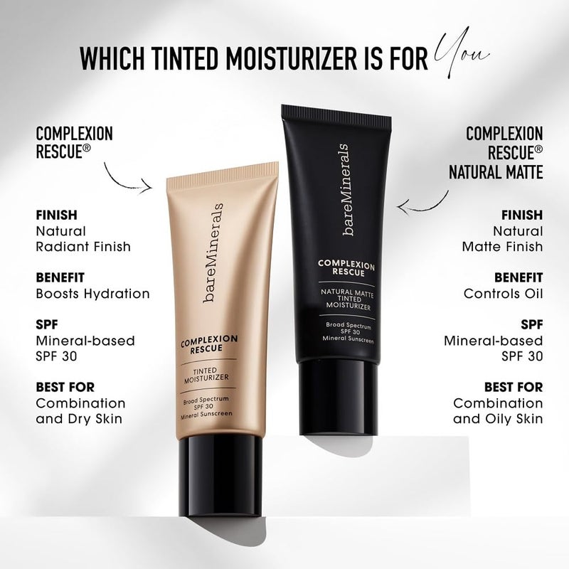 bareMinerals Complexion Rescue Tinted Moisturizer for Face with SPF 30, Full Size, Tan Amber 07, Vegan, Cruelty-Free & Dermatologist-Tested - Image 5