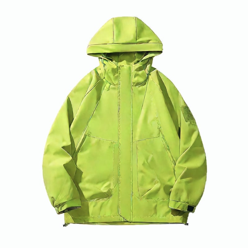 Men's Casual Hooded Jacket Loose Fit Lightweight Spring Autumn Outerwear - Image 2