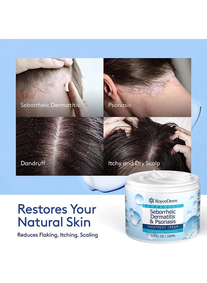Roycederm Seborrheic Dermatitis Cream, Scalp Treatment for Psoriasis, Folliculitis, Dry Scalp, Dandruff, Anti-Itch Cream for Soothing Relief - Image 3